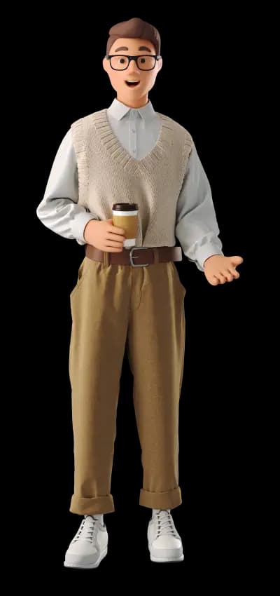 Illustrated male figure