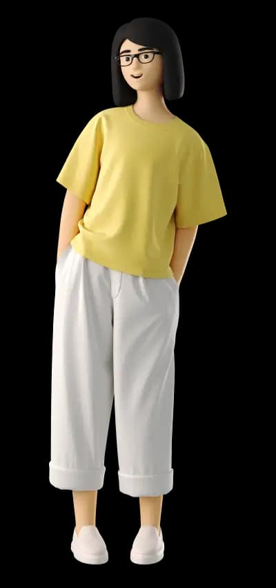 Illustrated female figure